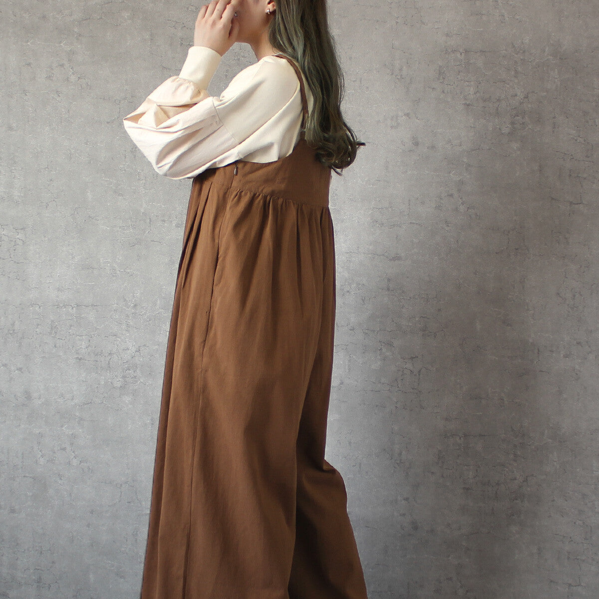 【再入荷】ワイドキャミサロペット