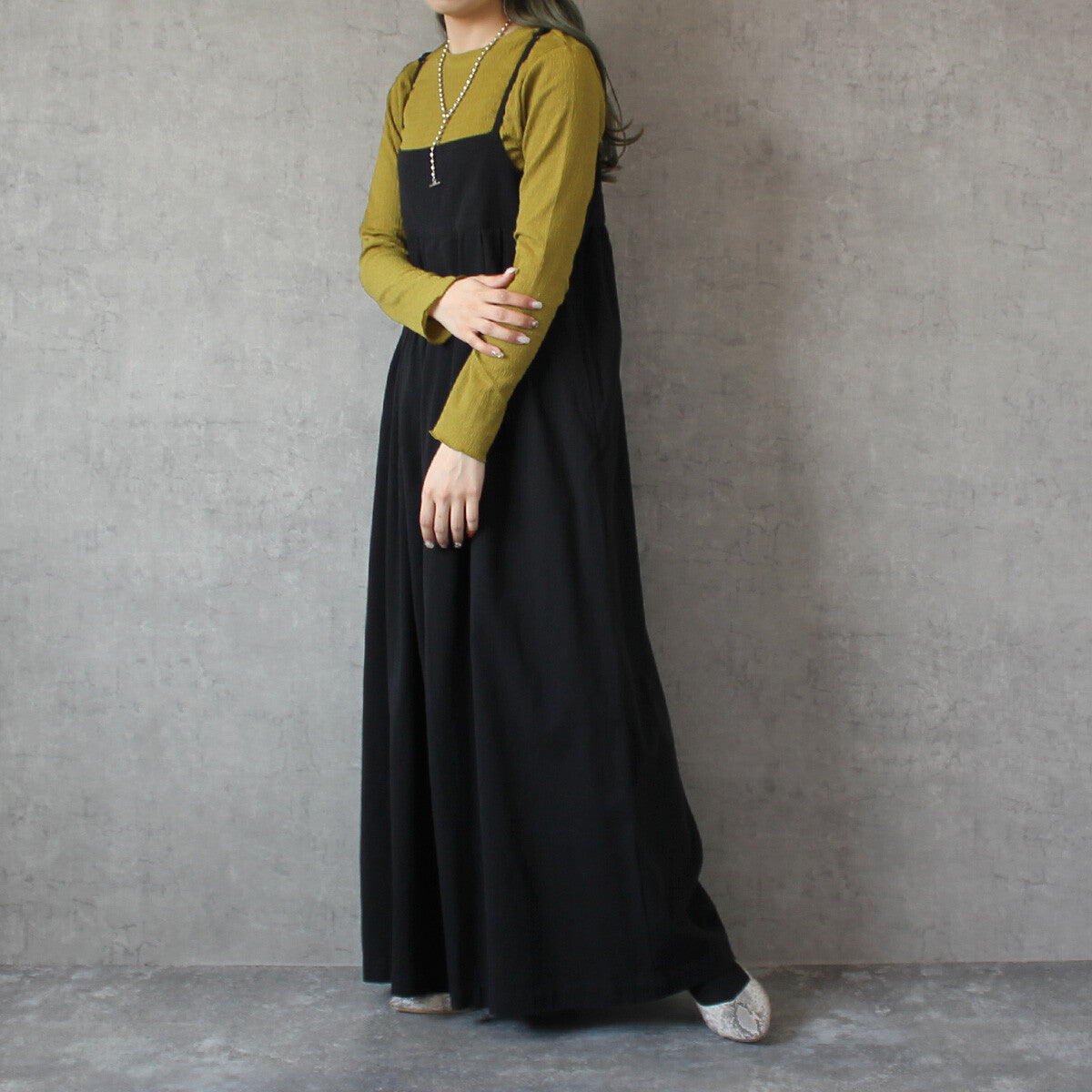 【再入荷】ワイドキャミサロペット