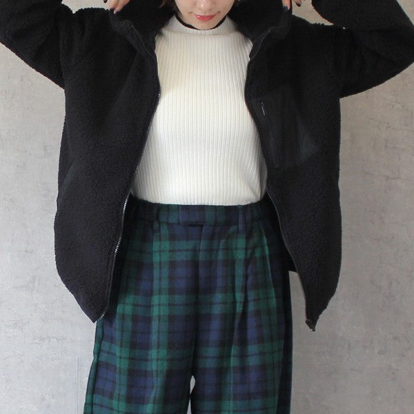 ボアフードブルゾン