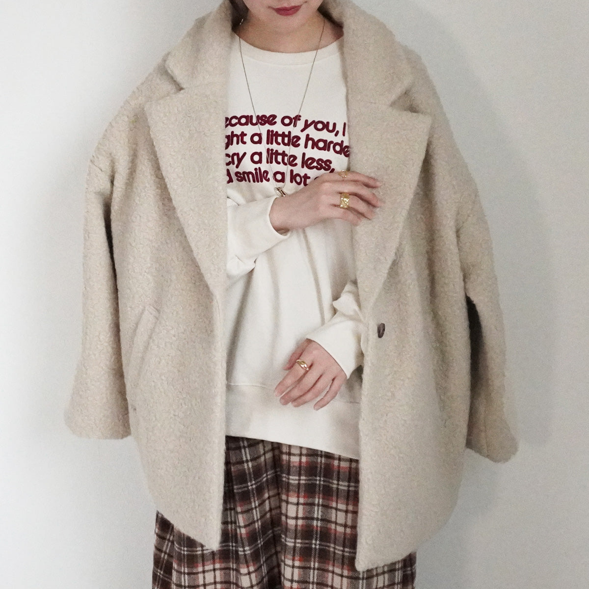 ボアテーラードコート