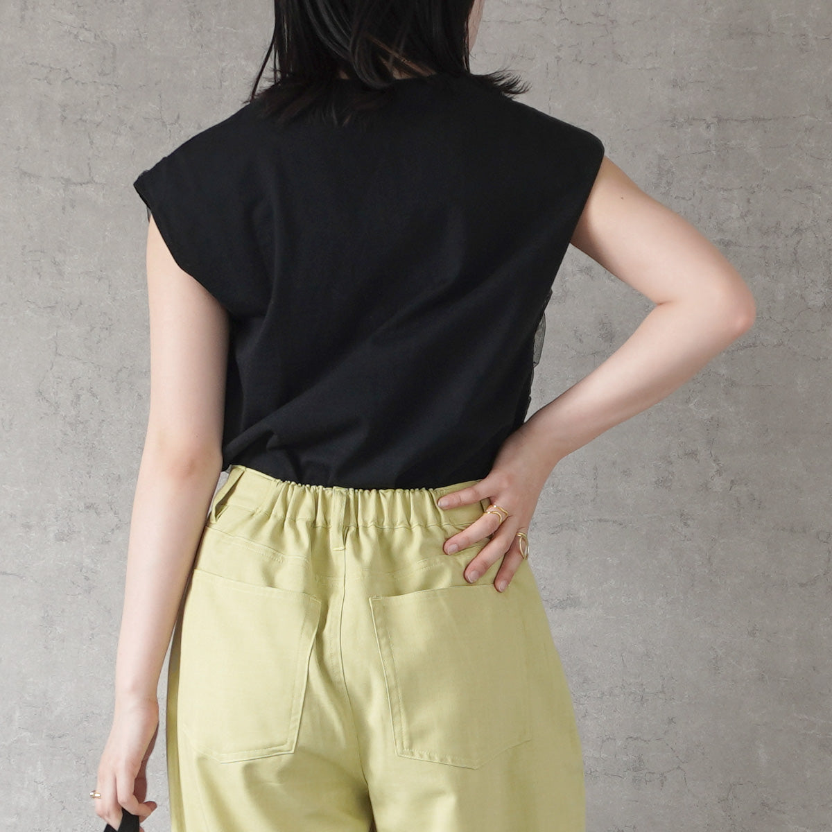 チュールリボンドッキングTシャツ