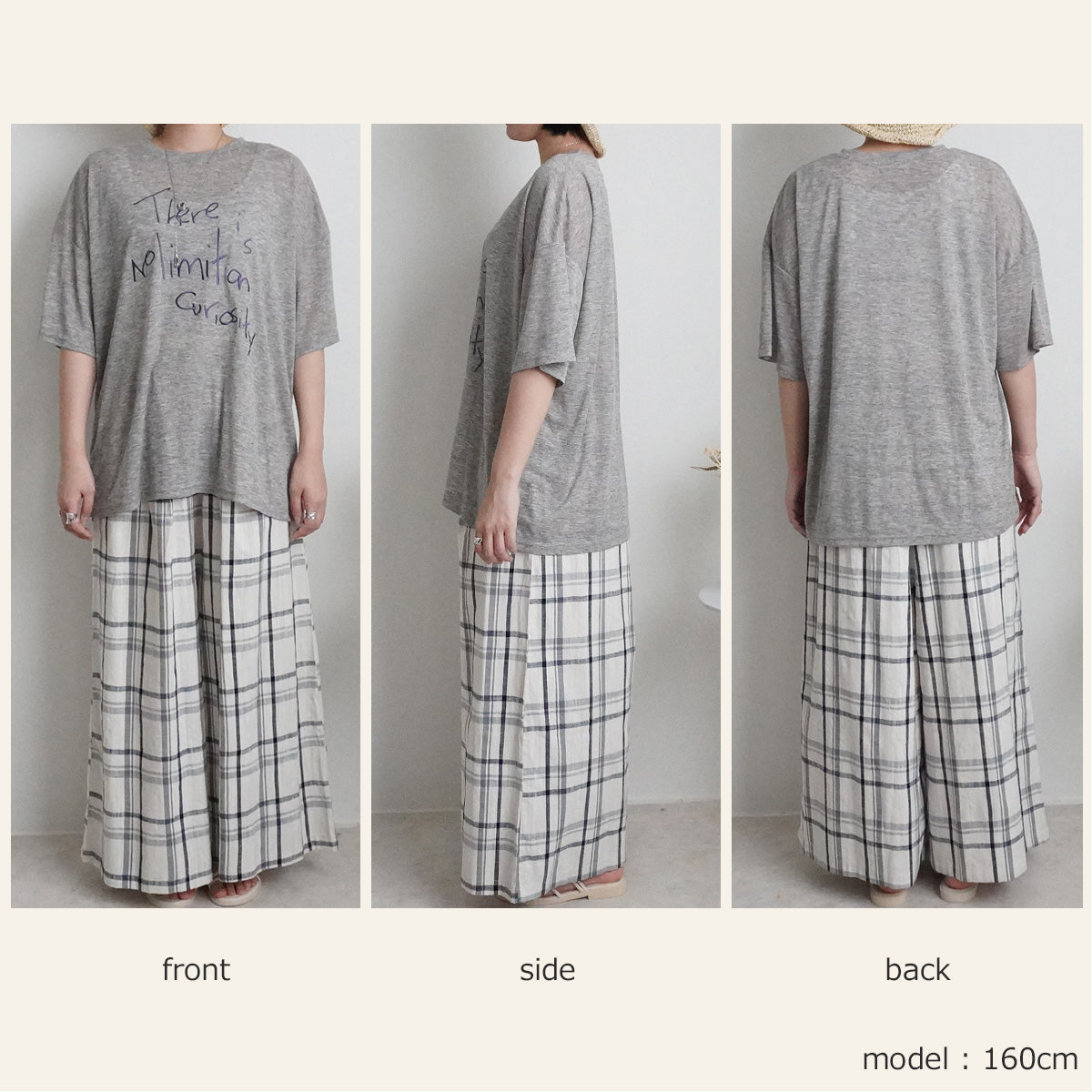 シアー刺繍ロゴ半袖Tシャツ