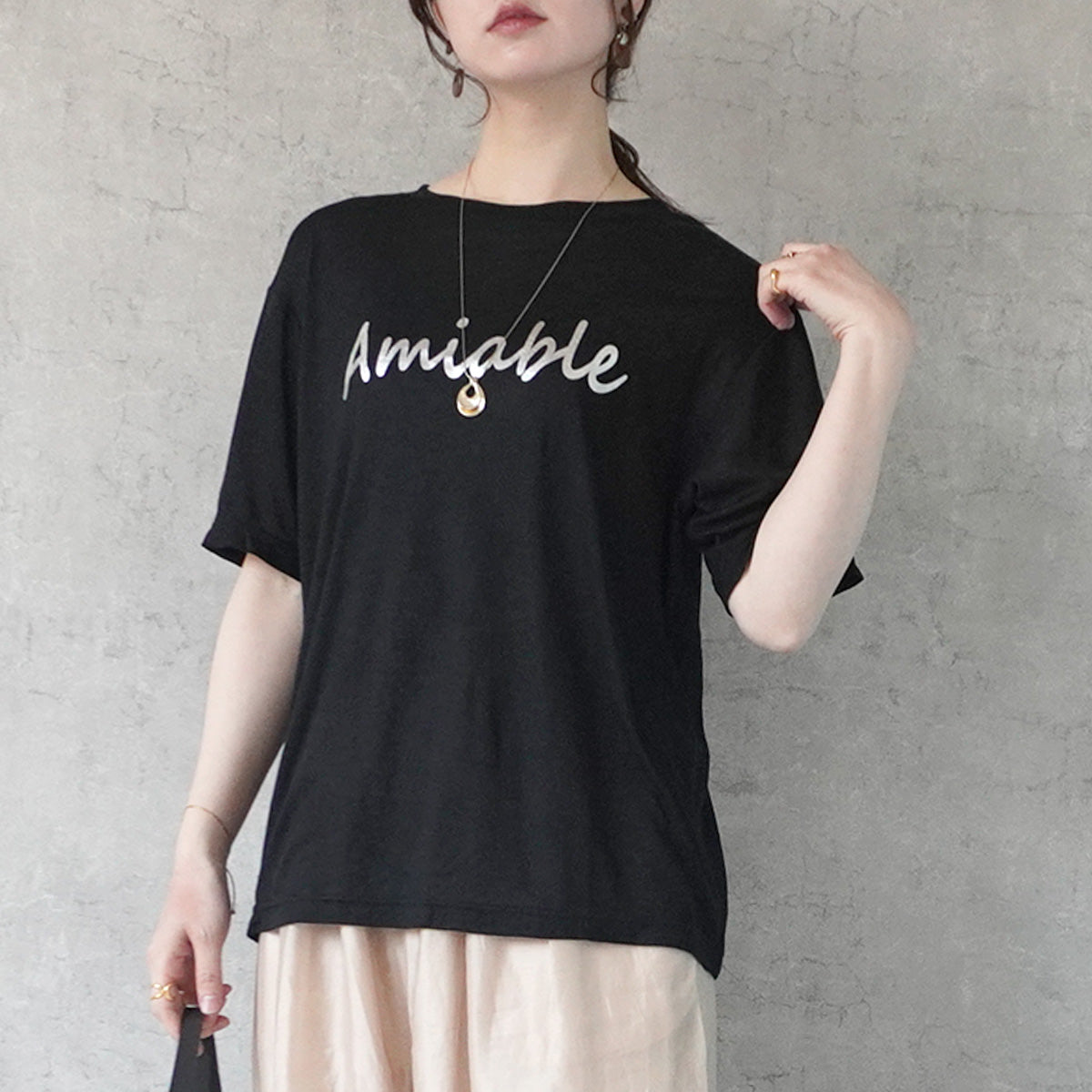 シアープリントハーフスリーブT