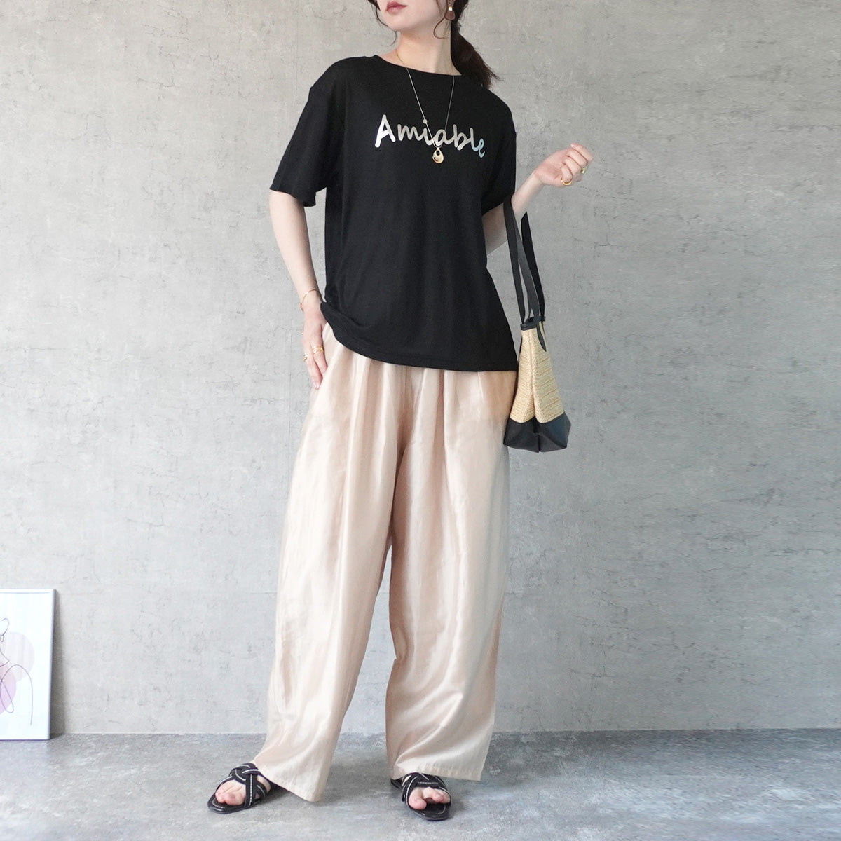 シアープリントハーフスリーブT