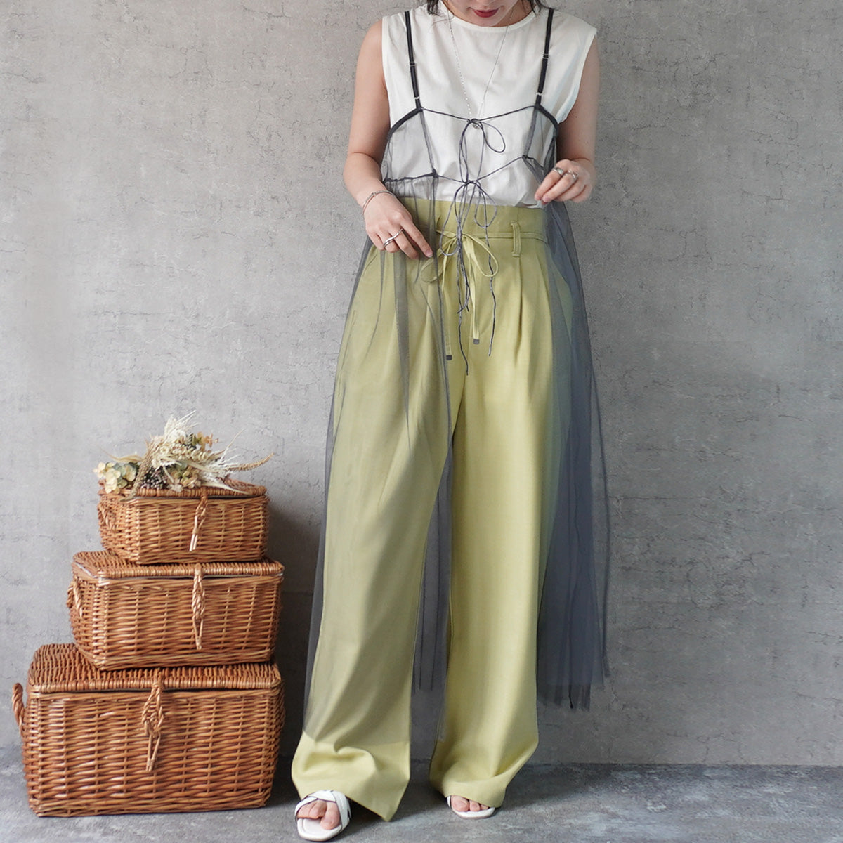 チュール2WAYキャミワンピース