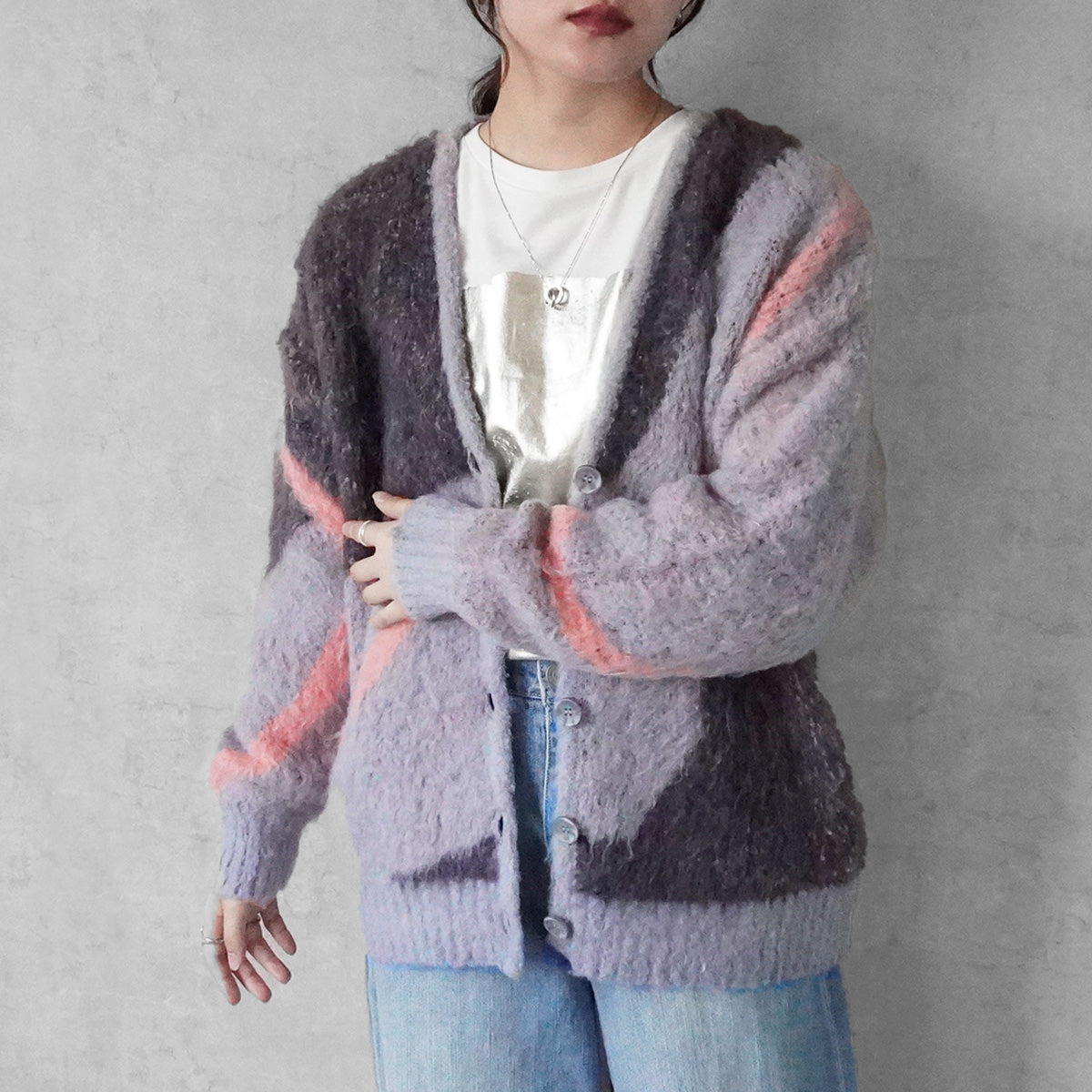 ニュアンスラインカーデ