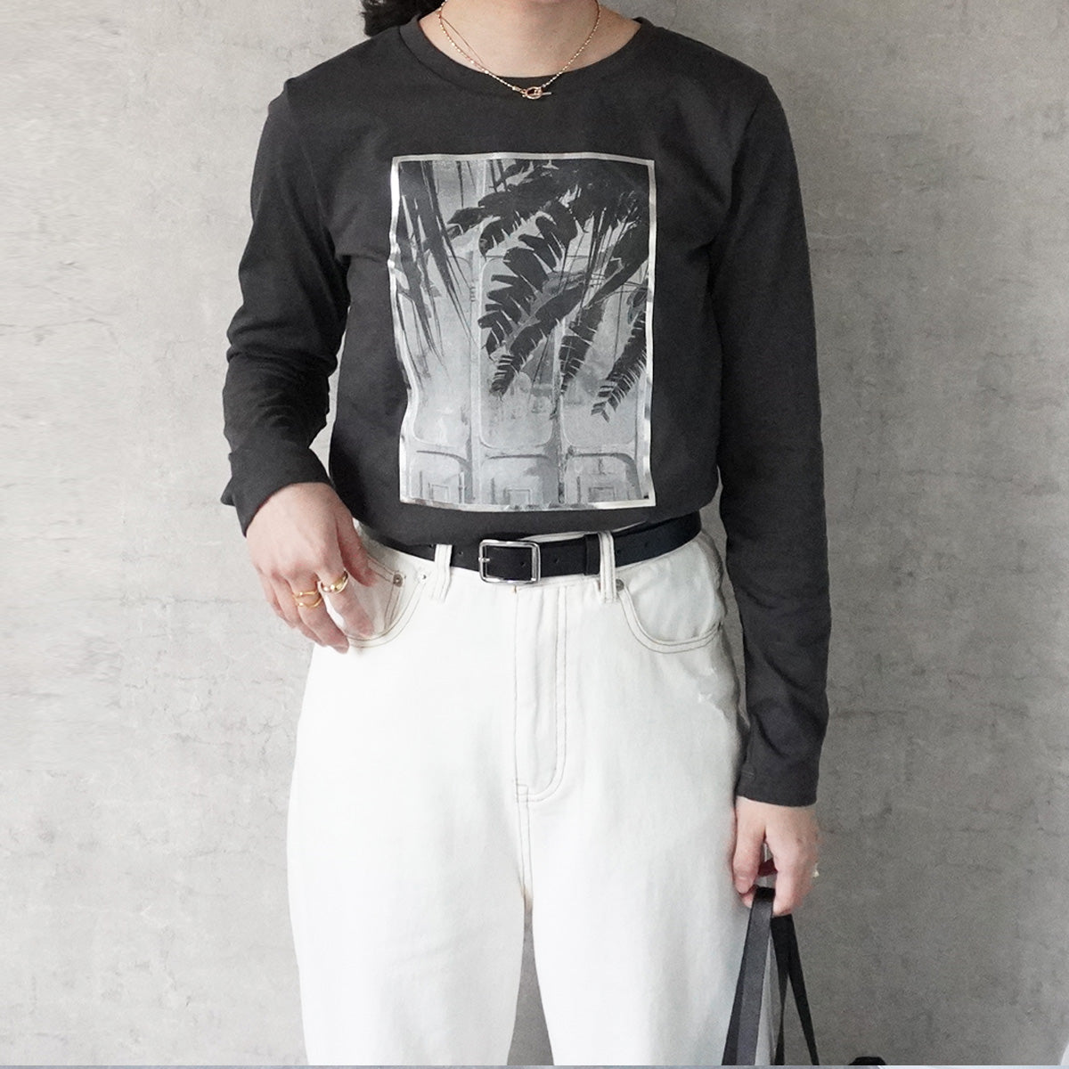 植物フォト&箔縁ベーシックロンT