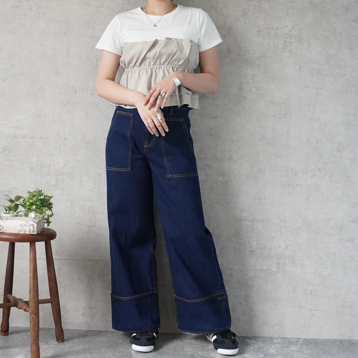 ビスチェレイヤード風半袖Tシャツ