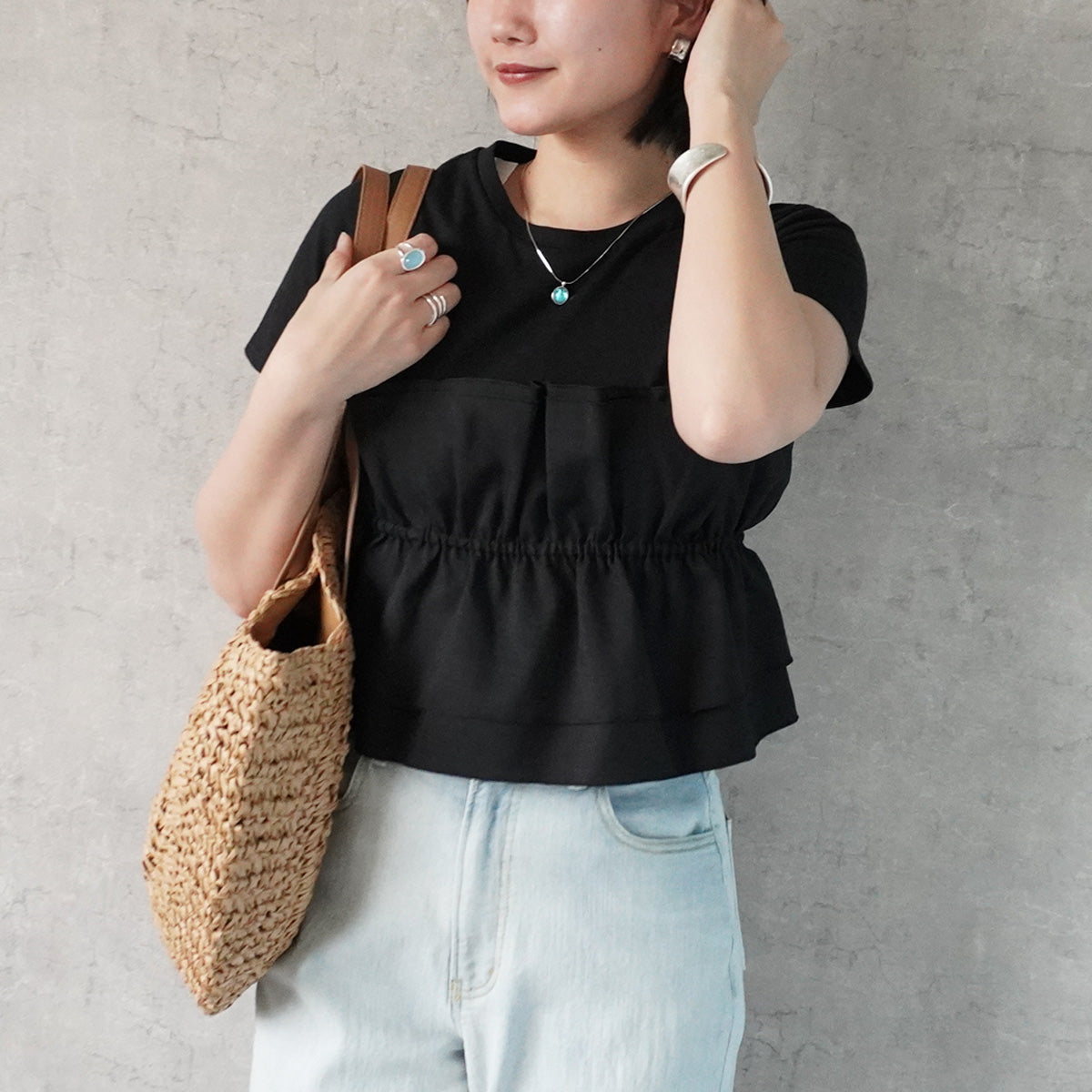 ビスチェレイヤード風半袖Tシャツ