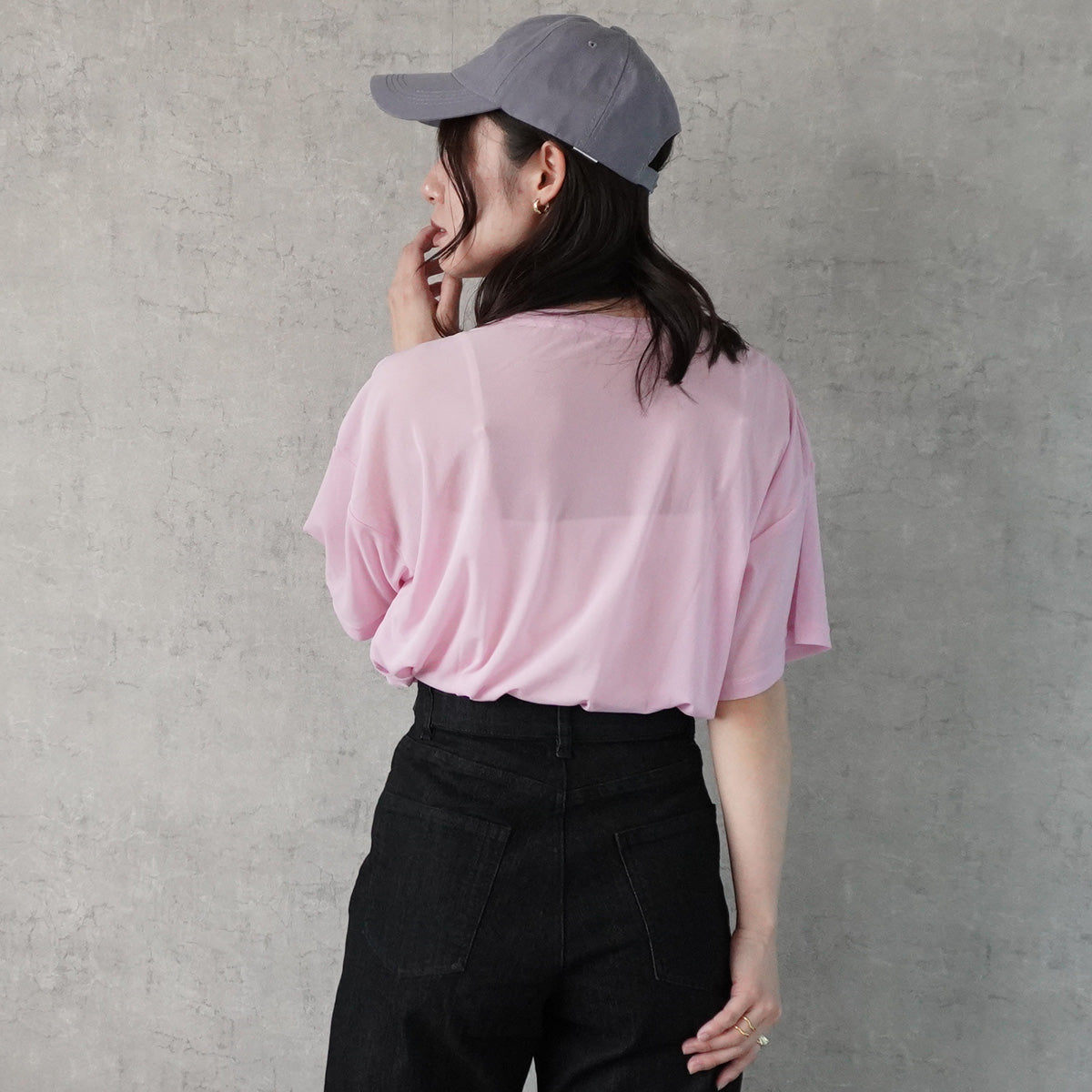 コードフラワーシアーニットTシャツ