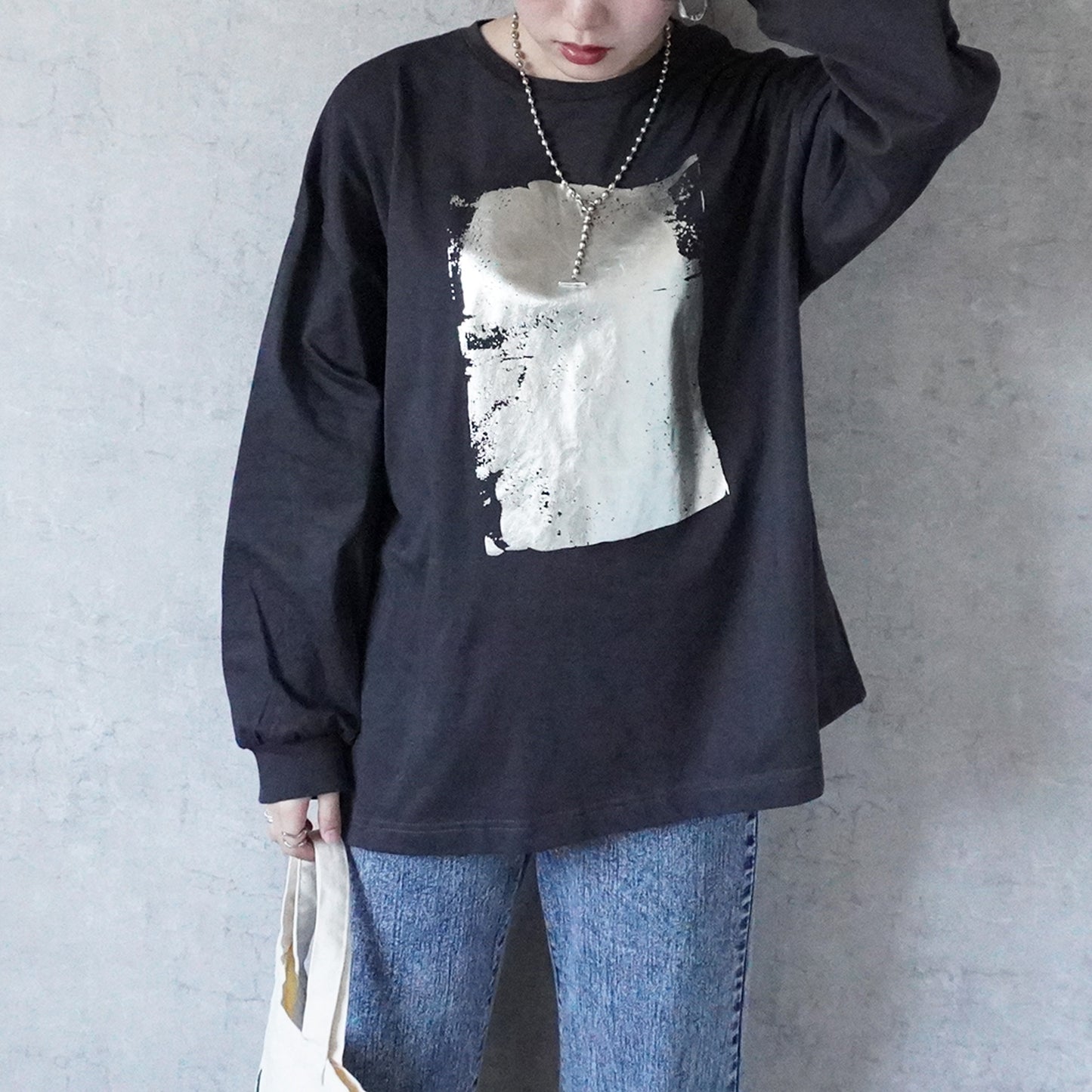 【先行予約】箔プリント長袖Tシャツ