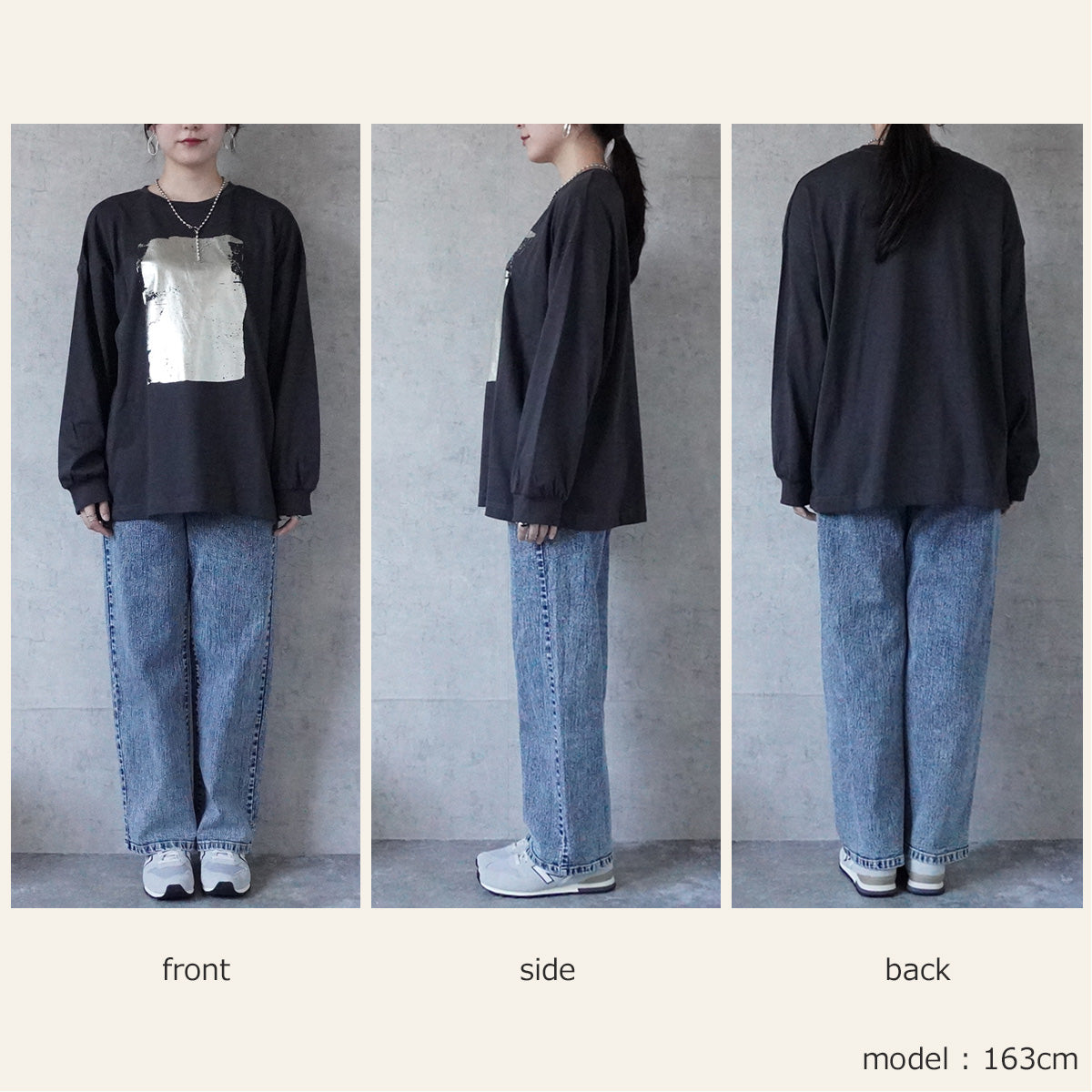 【先行予約】箔プリント長袖Tシャツ