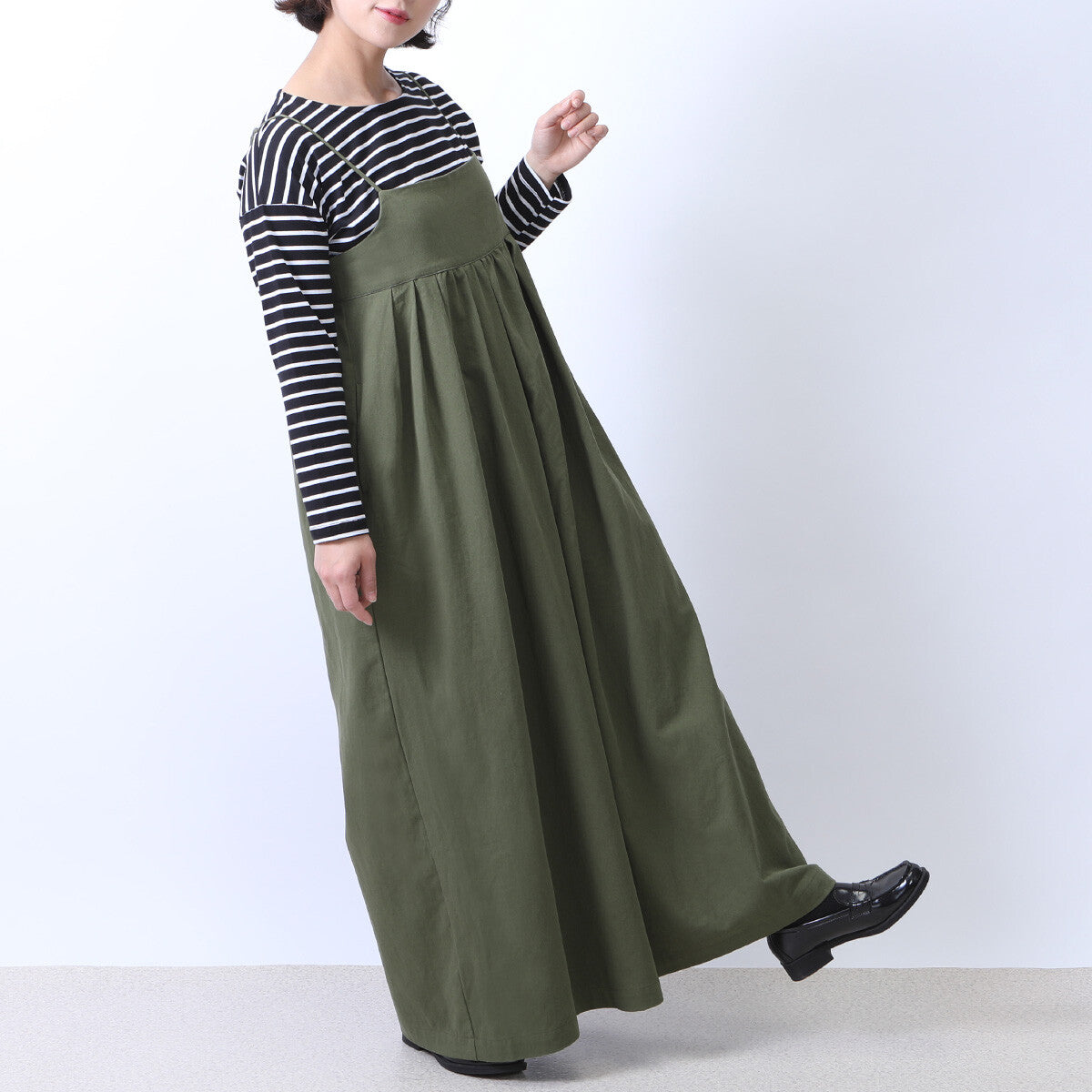 【再入荷】ワイドキャミサロペット