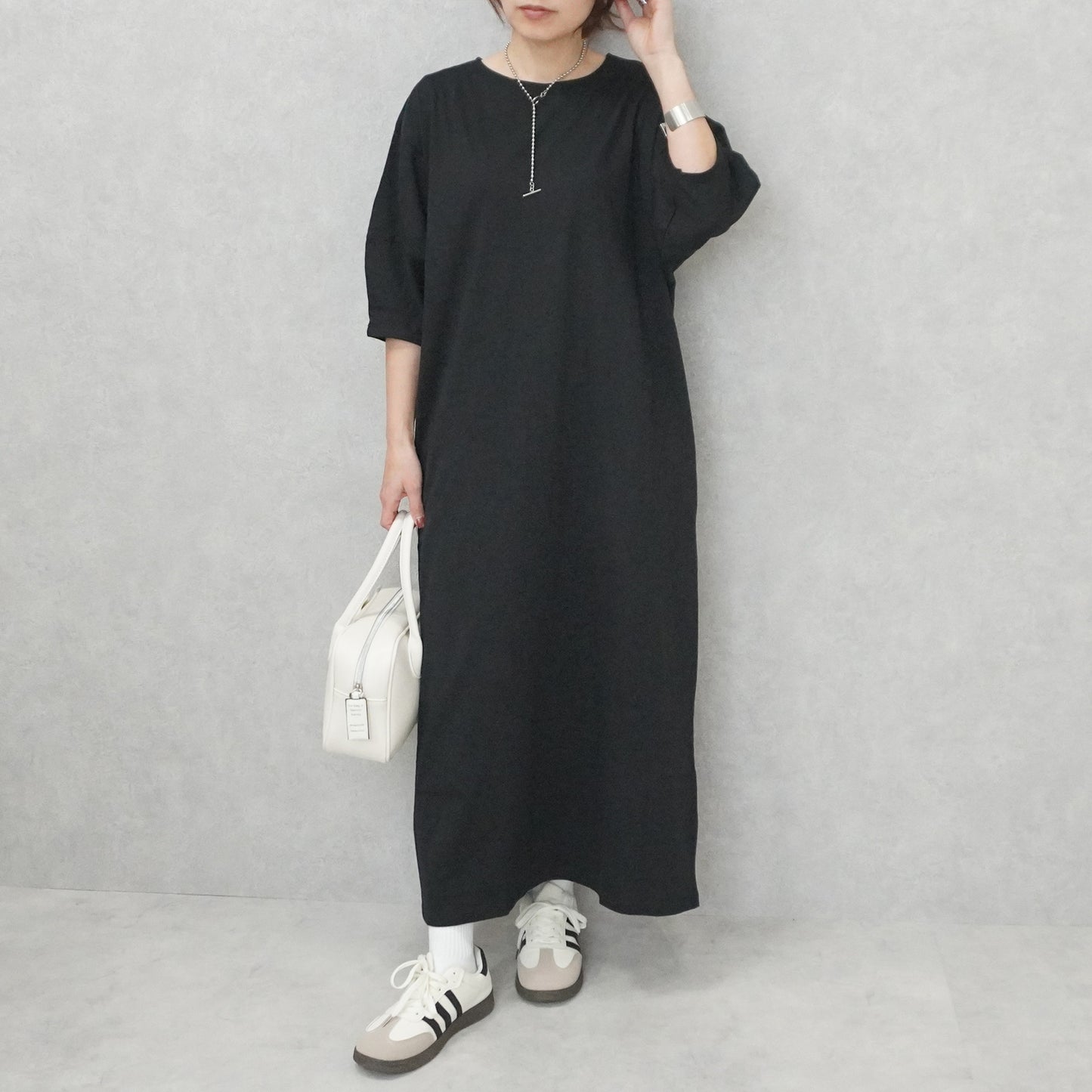 天竺ポケット付きワンピース