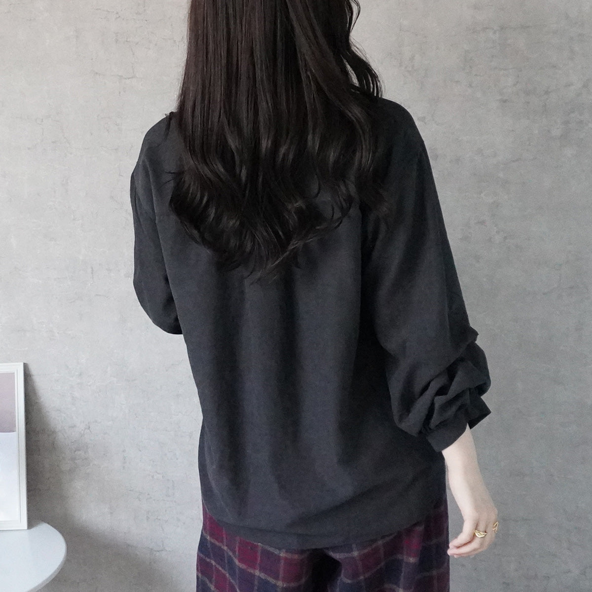 しっとりワッシャー長袖ブラウス