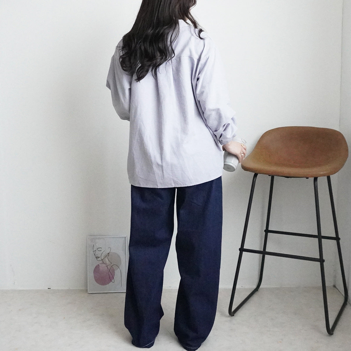 しっとりワッシャー長袖ブラウス