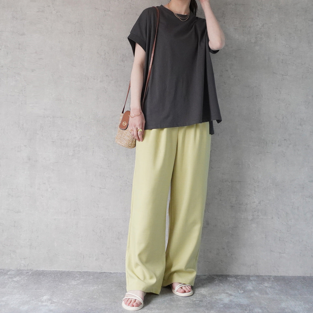 接触冷感フレンチスリーブTシャツ