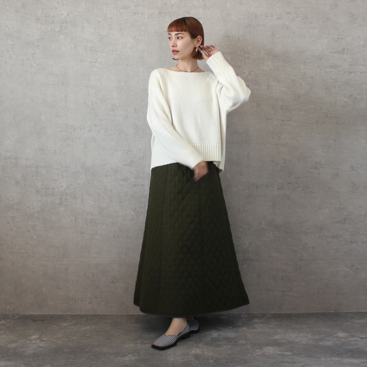 バックスリット ニット