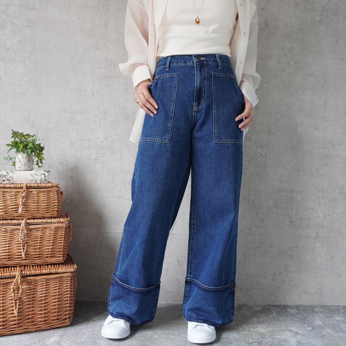 KAJA セルビッジデニムパンツ 3(L) OVY KAJA STANDARD SELVEDGE WASHED DENIM OVYの通販 by なるさん's