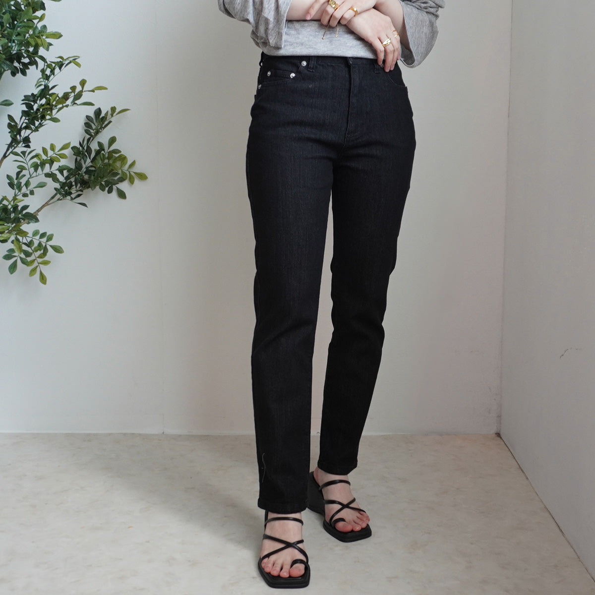 リサイクルデニムわがままフィットスキニーパンツ