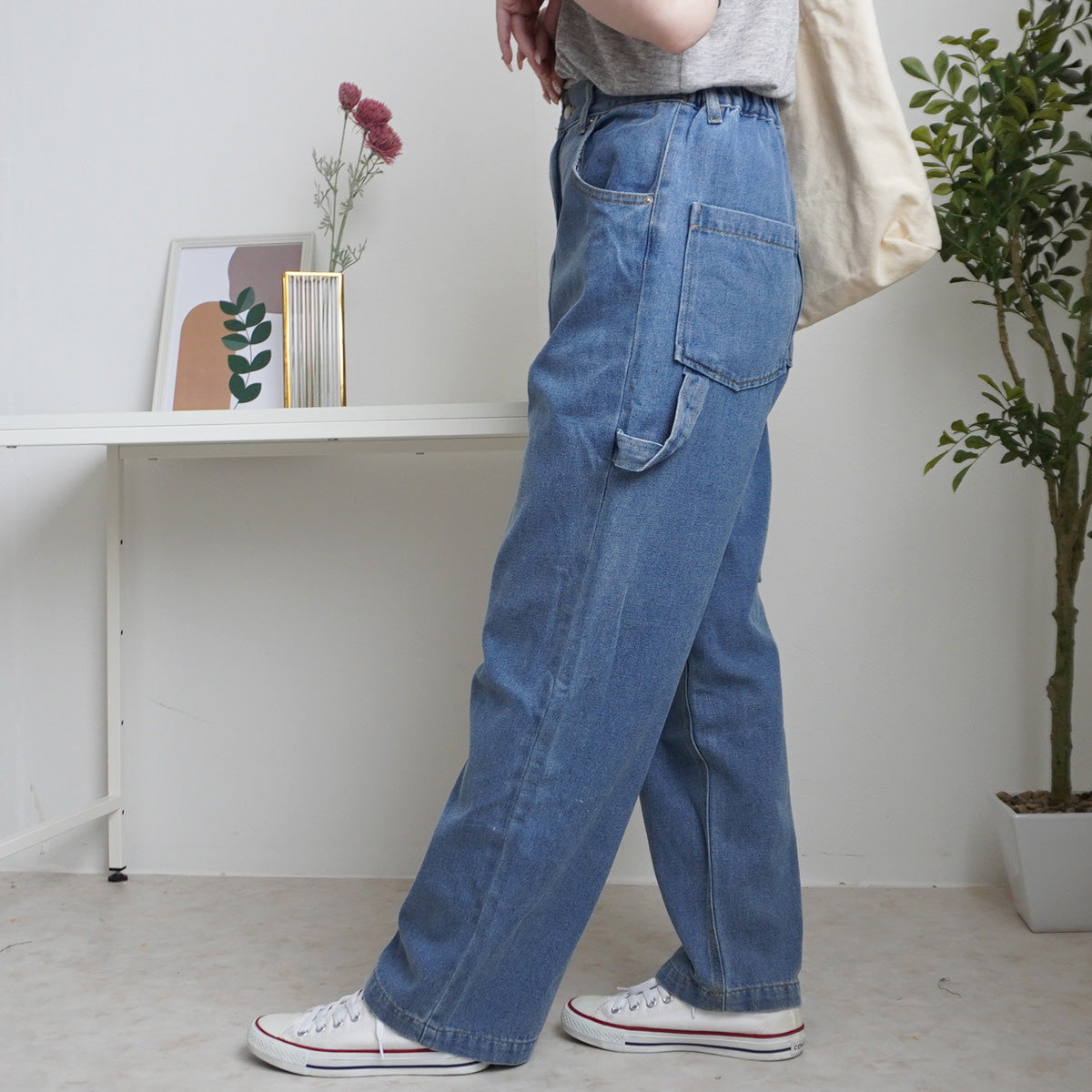 カラーステッチペインターデニムパンツ