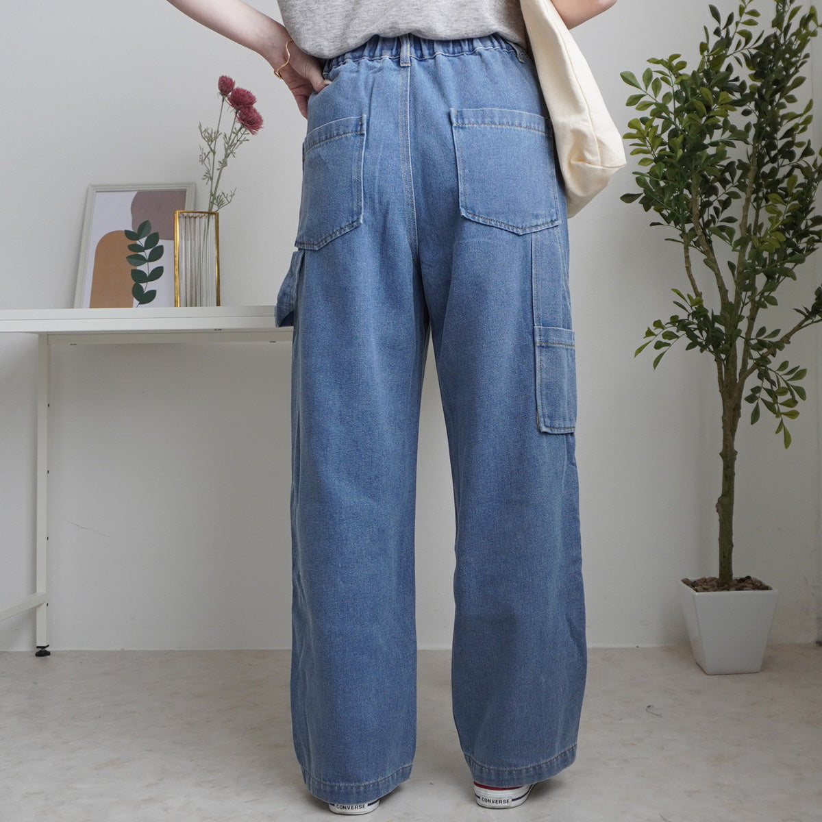 カラーステッチペインターデニムパンツ