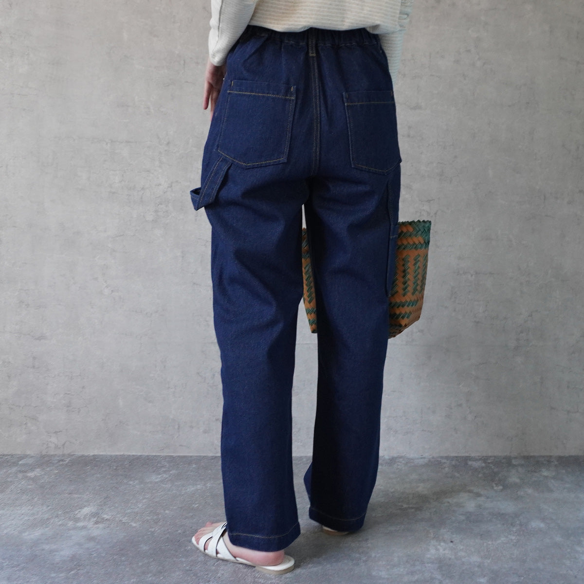 カラーステッチペインターデニムパンツ