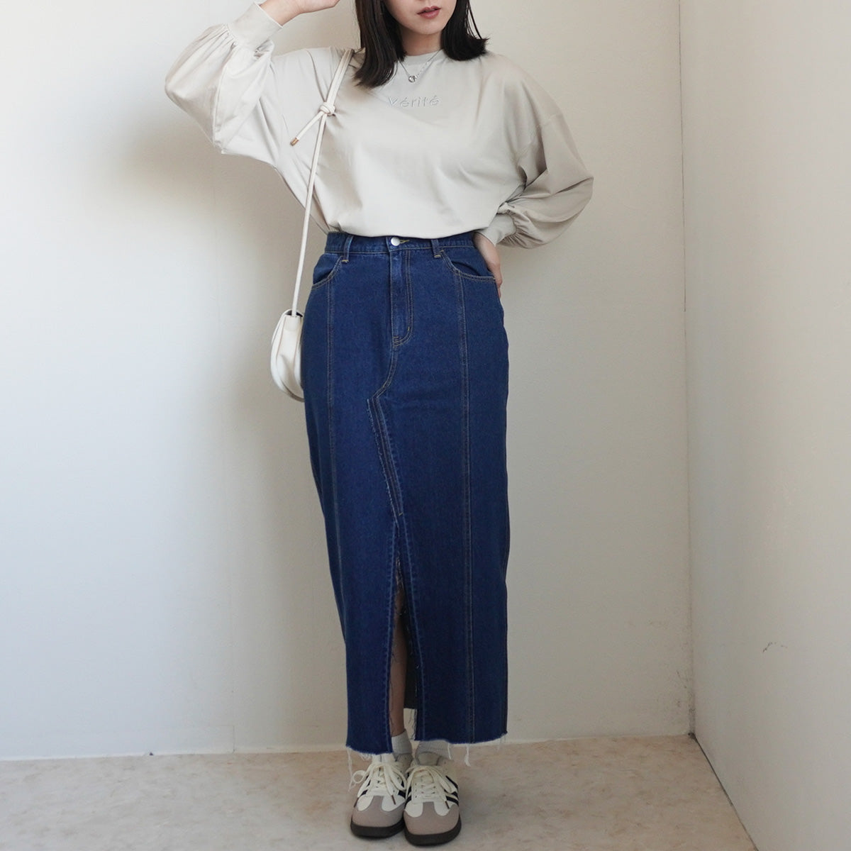 ロングスリットデニムスカート