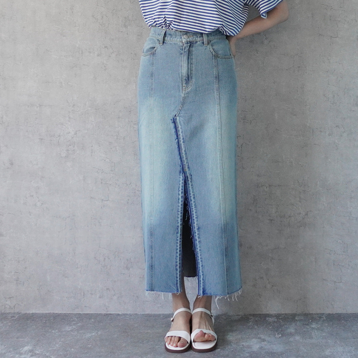 ロングスリットデニムスカート