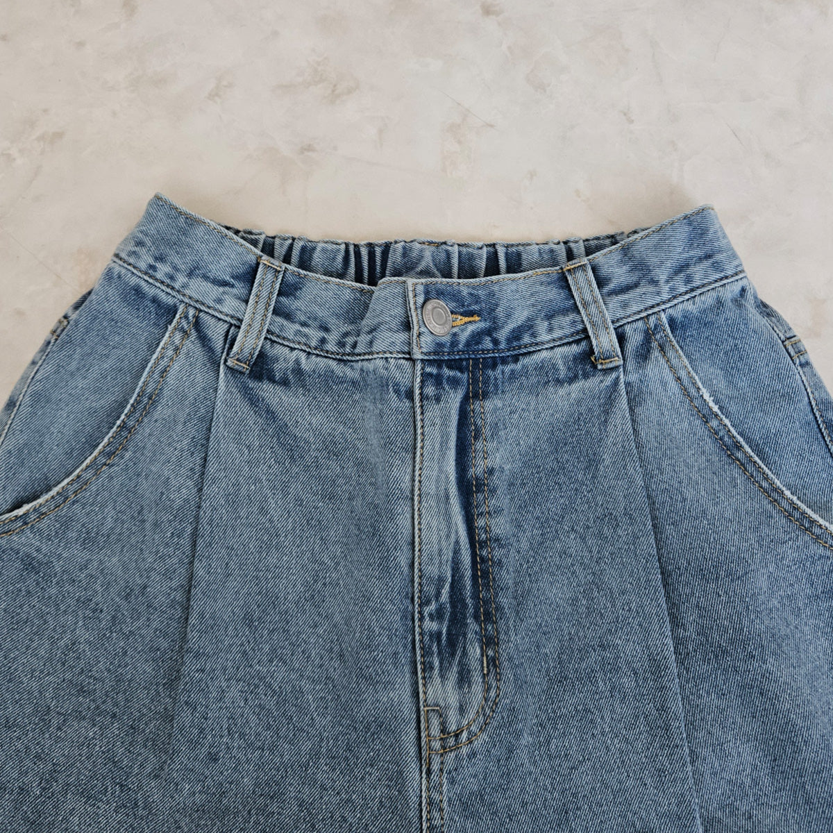 リップドワイドデニムパンツ