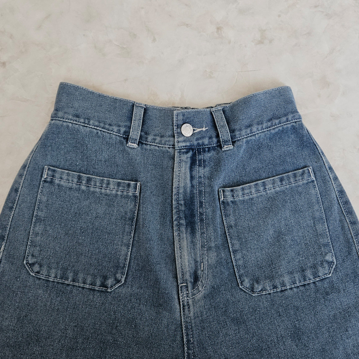 フロントポケットデニムワイドパンツ