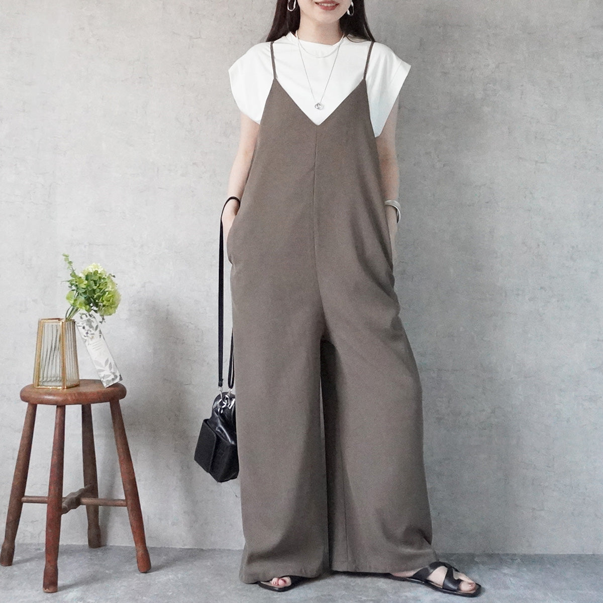 キャミサロペットパンツ