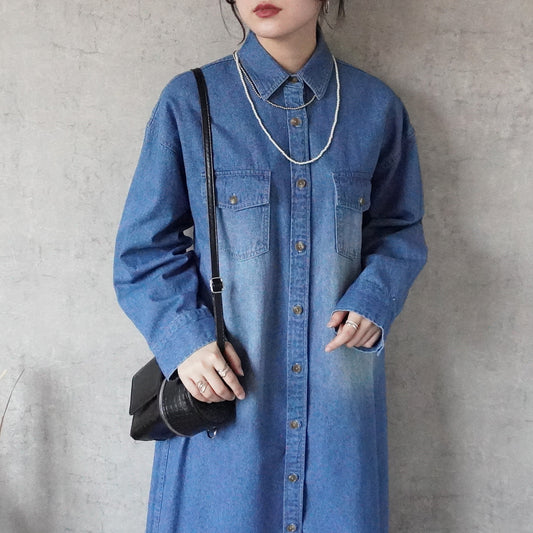 デニムシャツワンピース