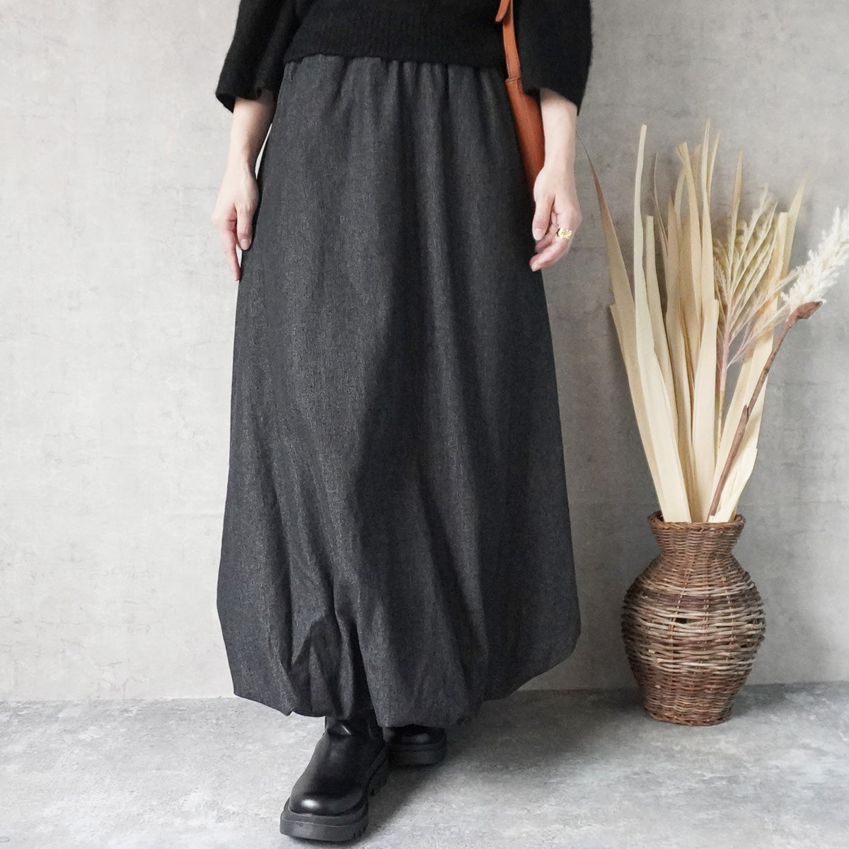 デニムバルーンスカート