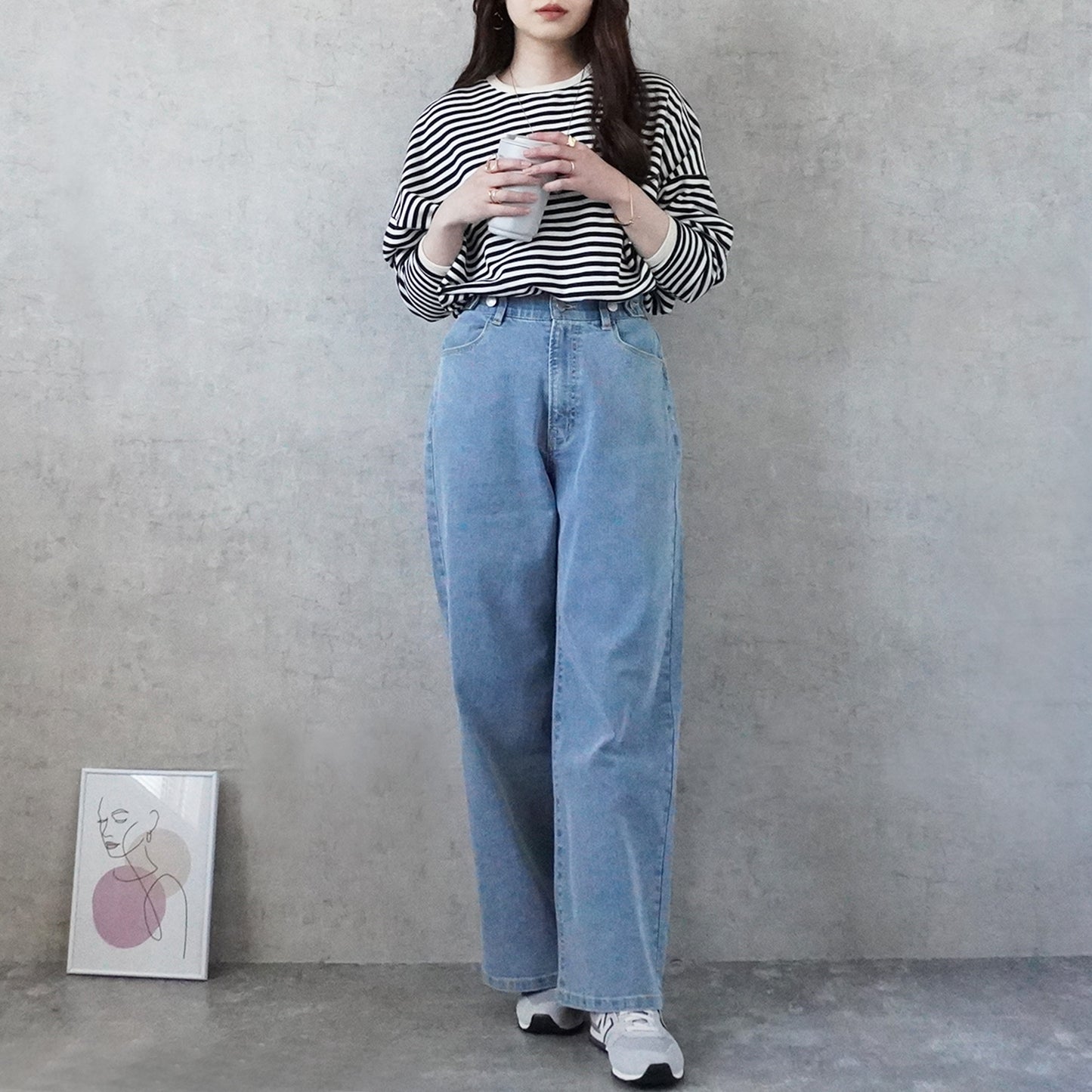 リサイクルデニムワイドパンツ