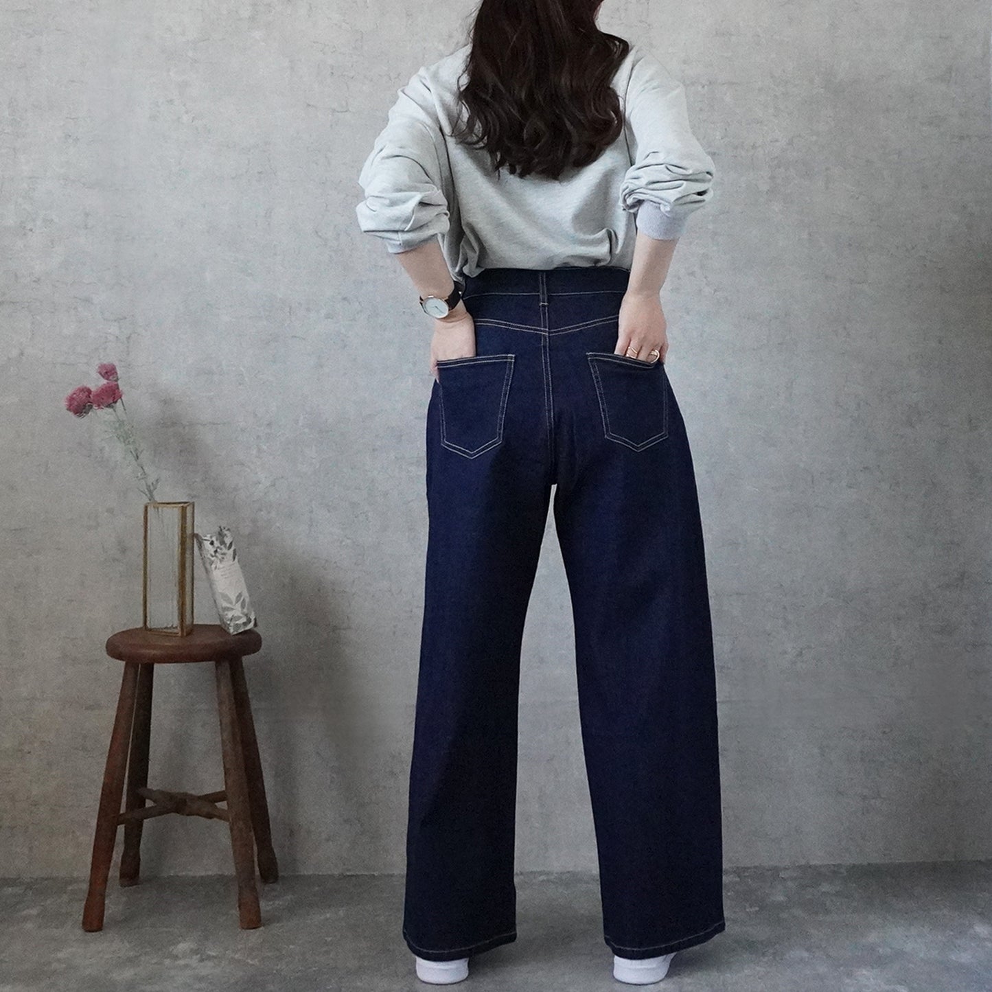 リサイクルデニムワイドパンツ