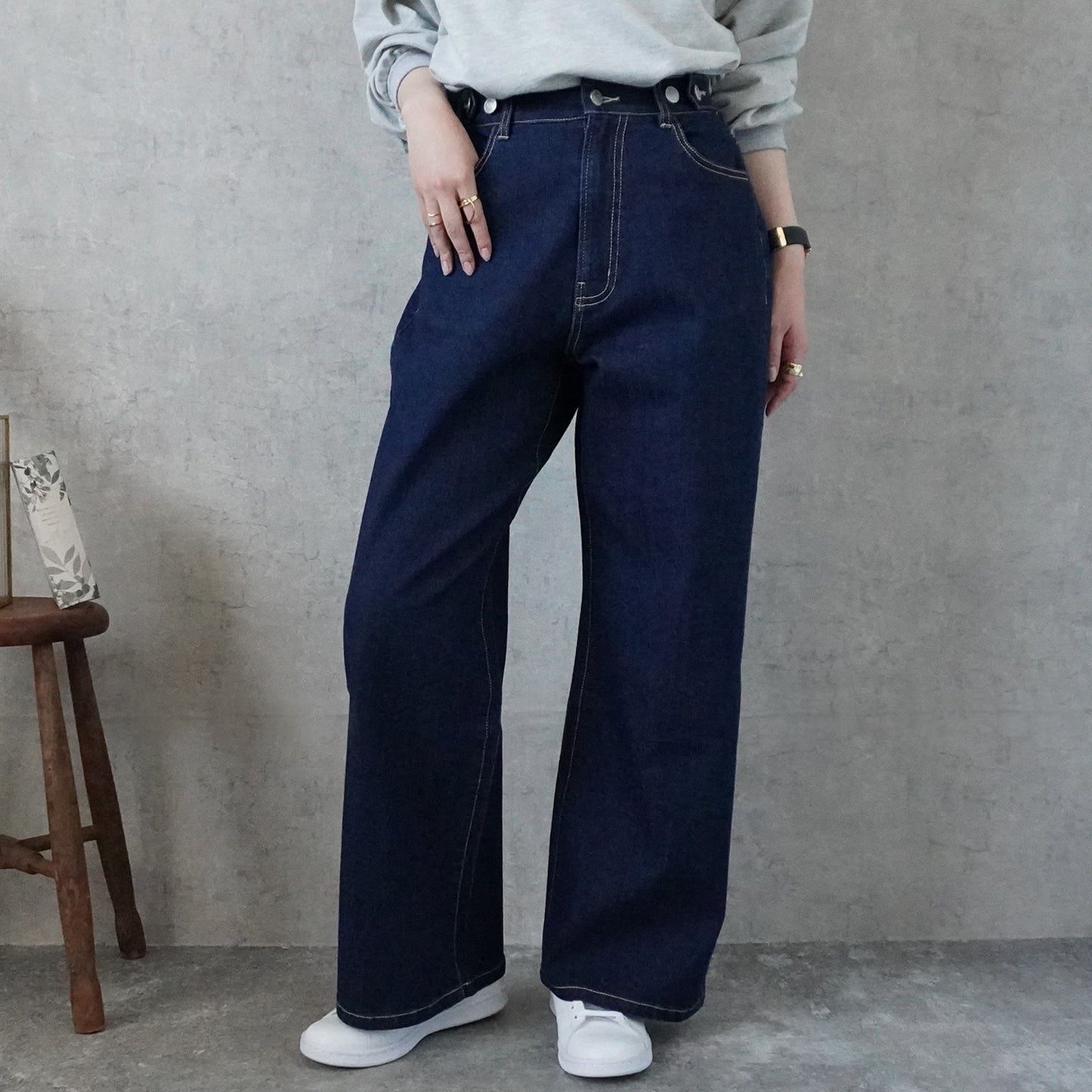 リサイクルデニムワイドパンツ