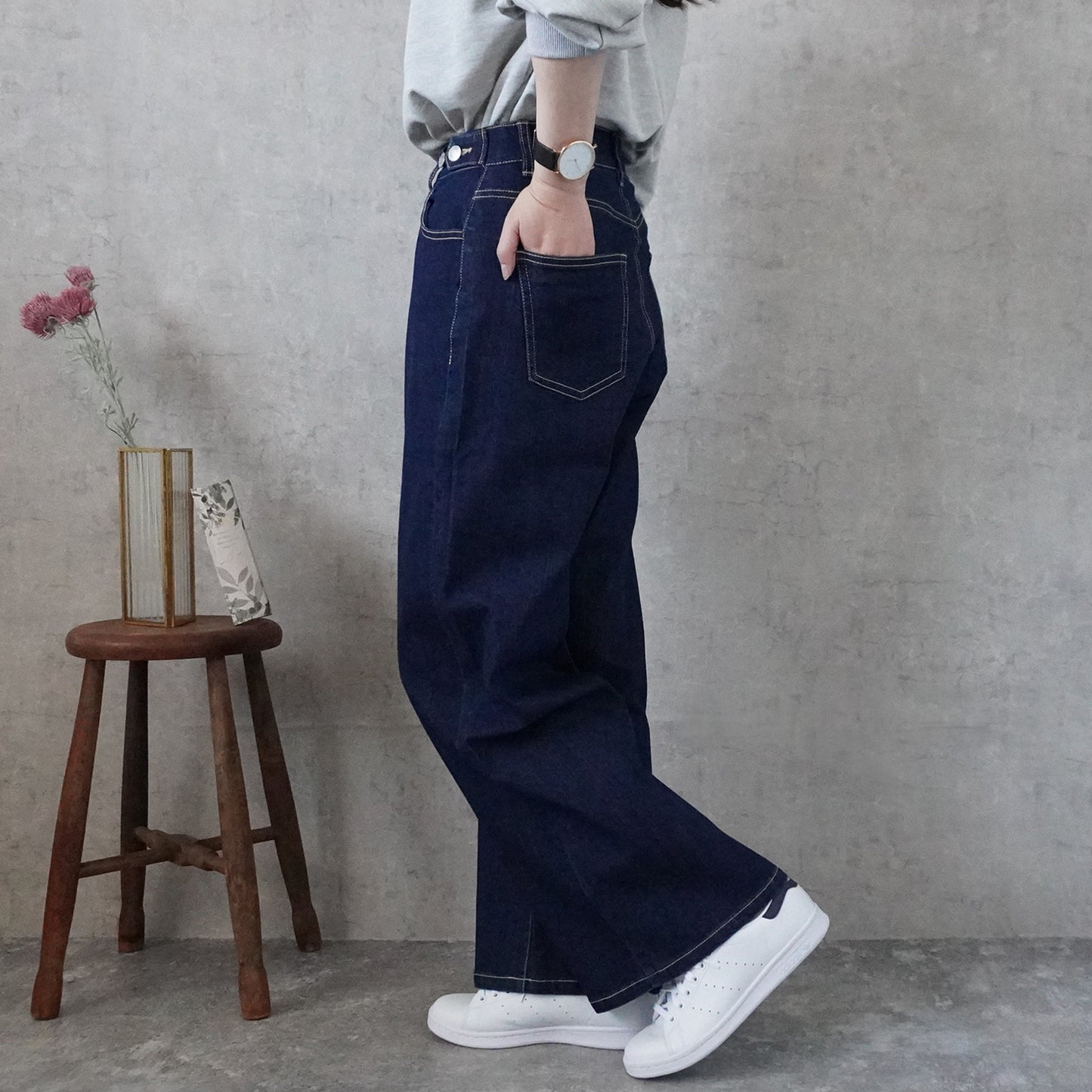 リサイクルデニムワイドパンツ