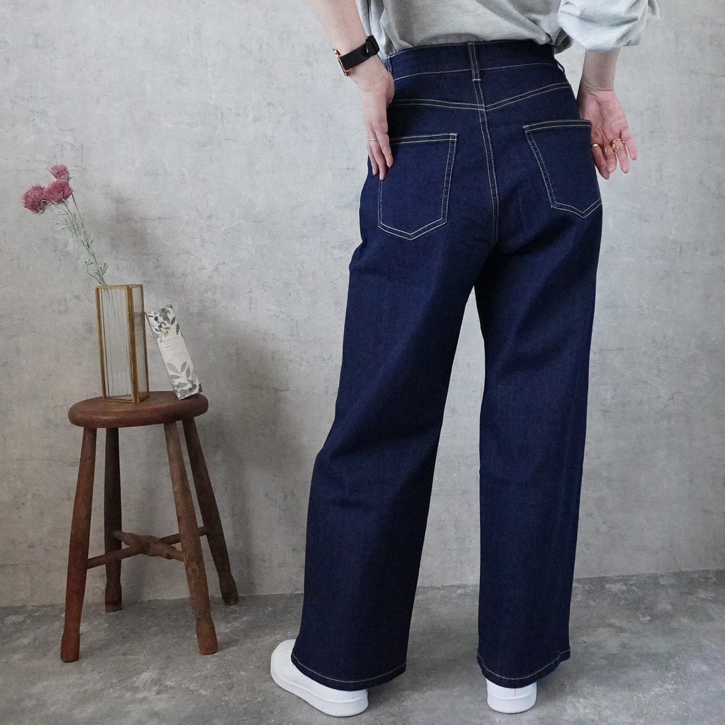 リサイクルデニムワイドパンツ