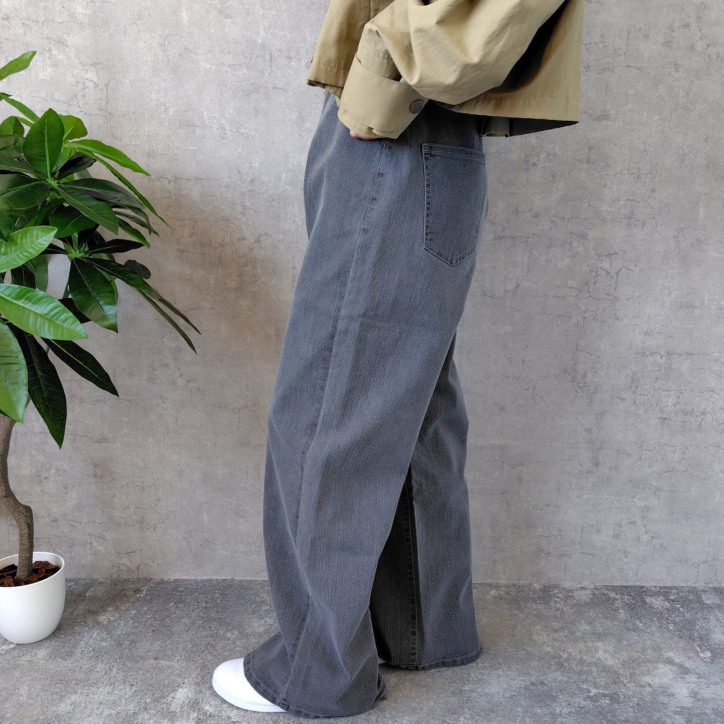 リサイクルデニムワイドパンツ