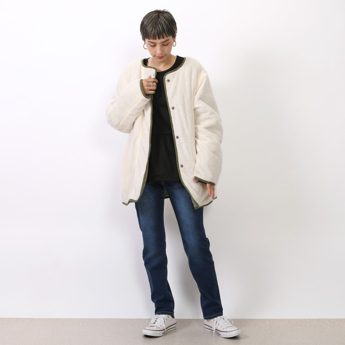 裏起毛ゆるフィット スキニー