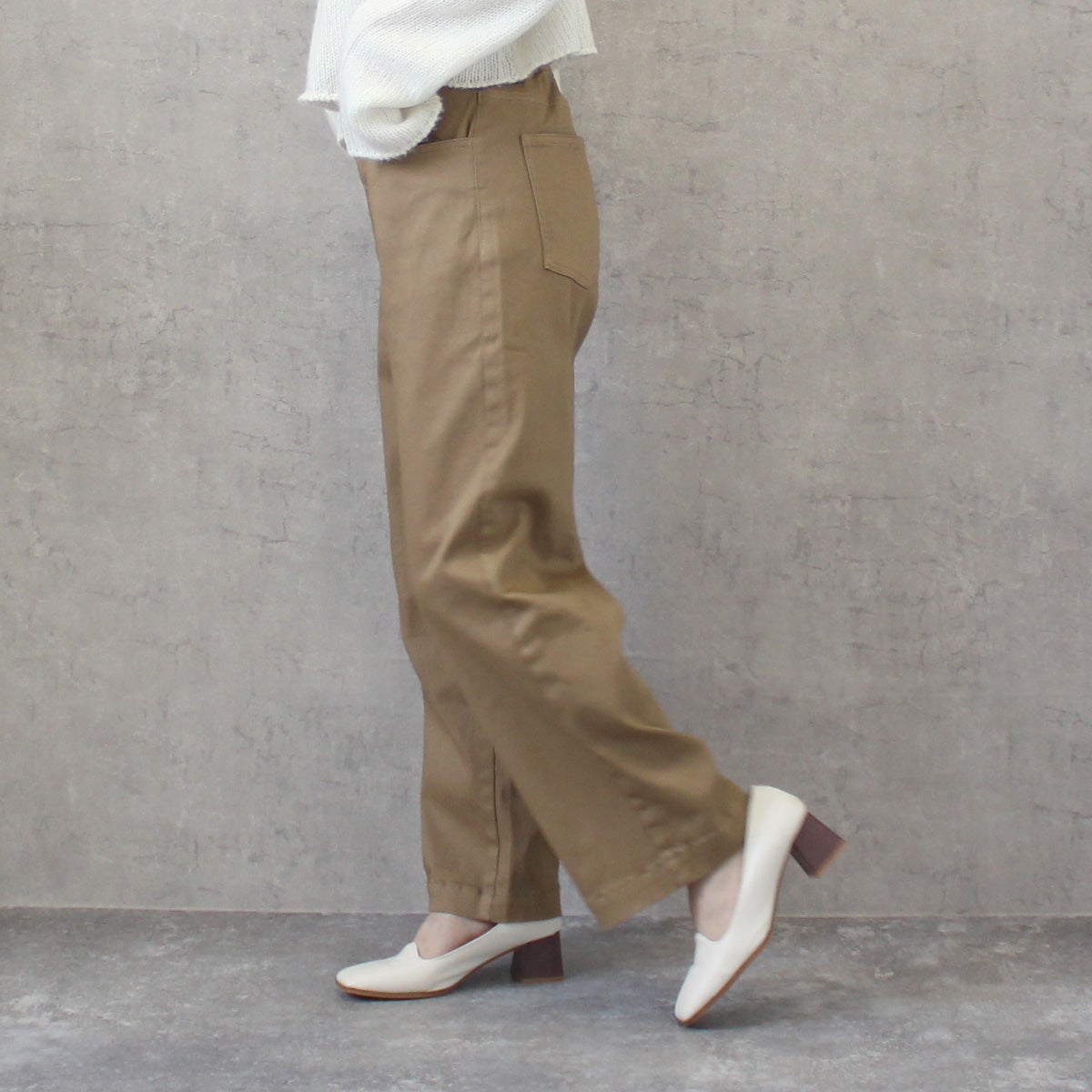 裏起毛 ワイドパンツ