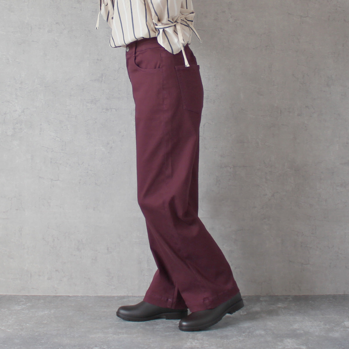裏起毛 ワイドパンツ