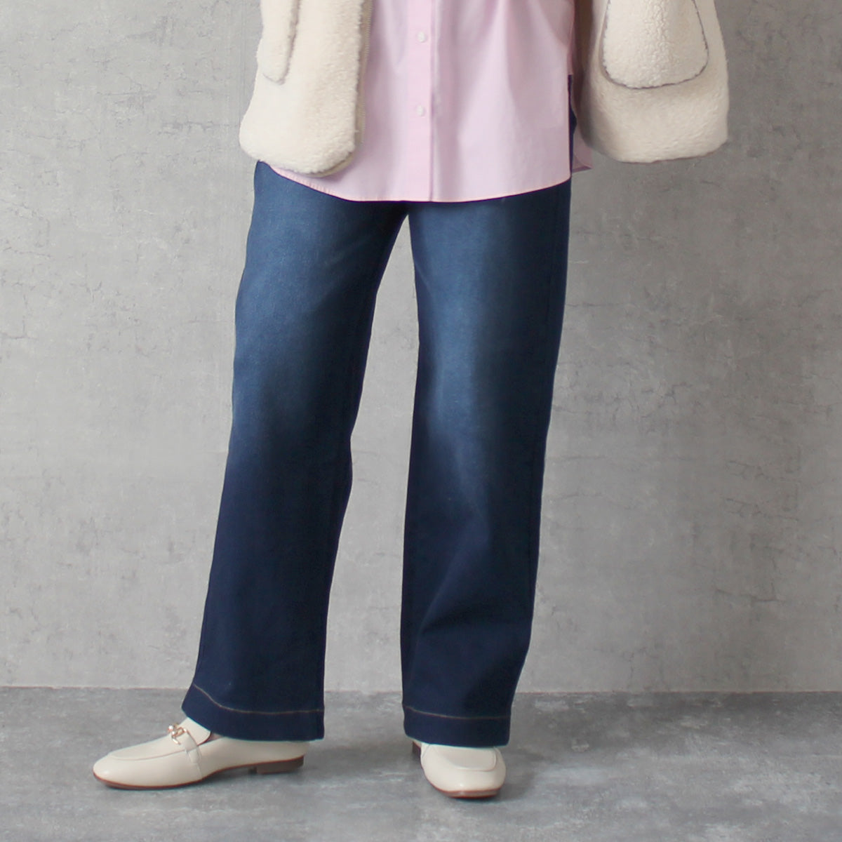 裏起毛 ワイドパンツ