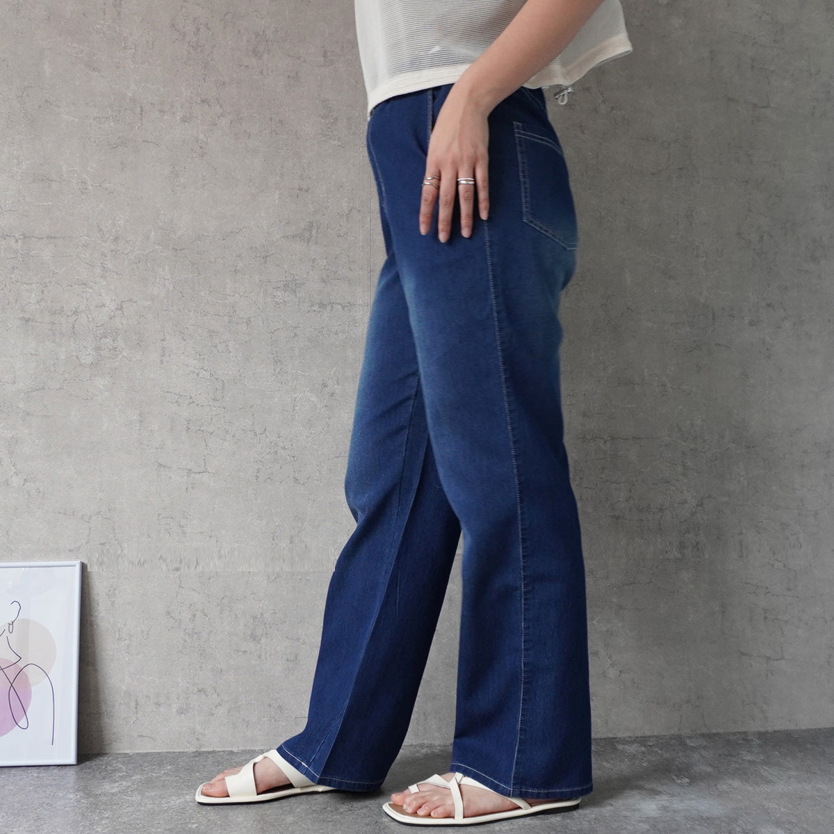 アイスメッシュイージーデニムパンツ