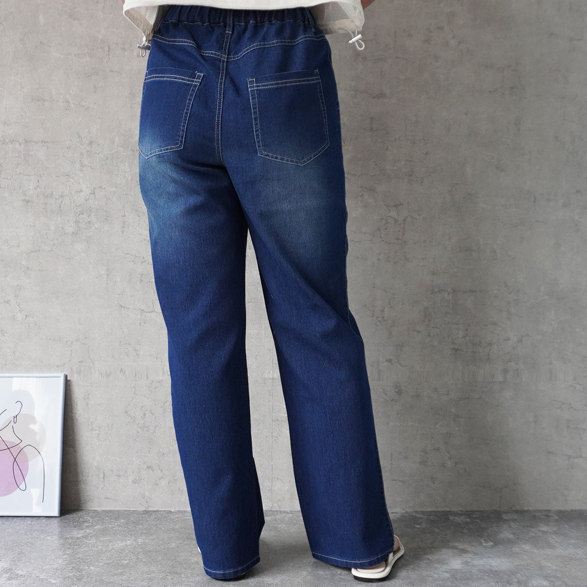 アイスメッシュイージーデニムパンツ