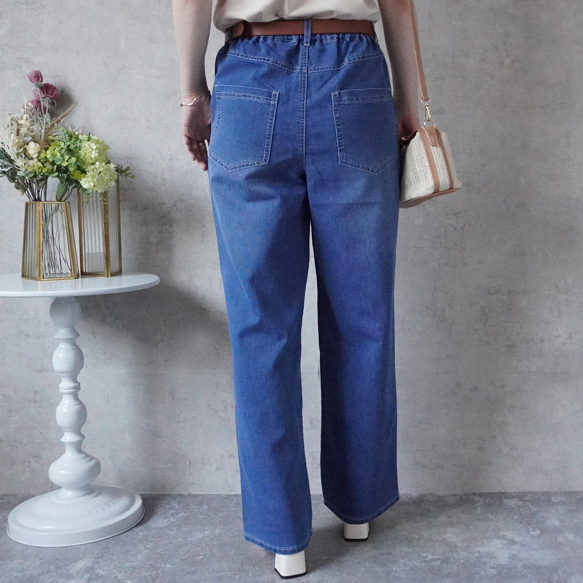 アイスメッシュイージーデニムパンツ