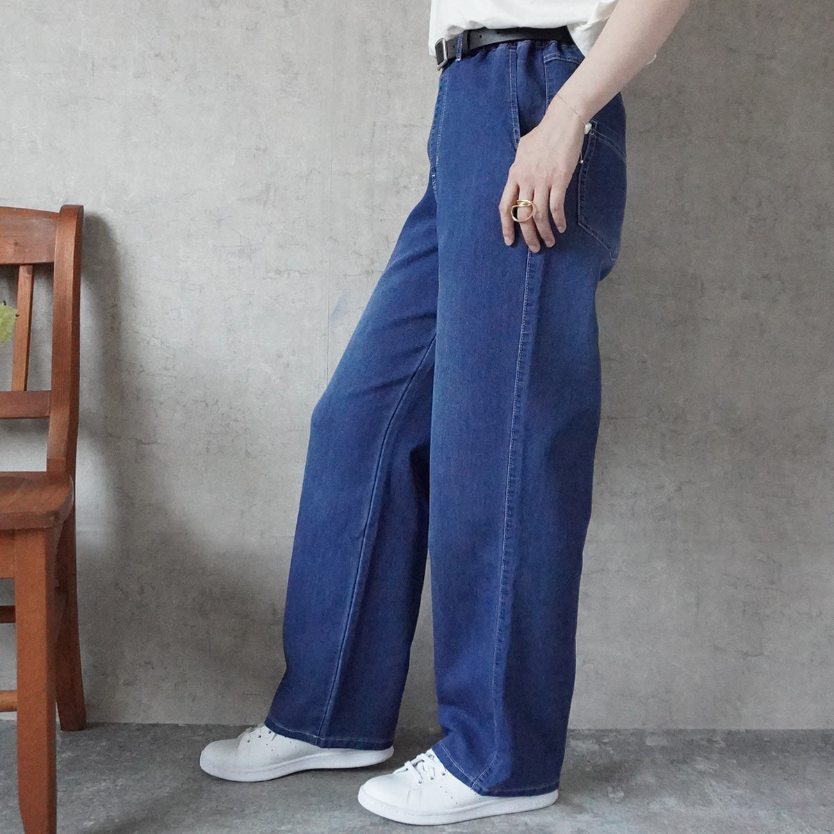 アイスメッシュイージーデニムパンツ