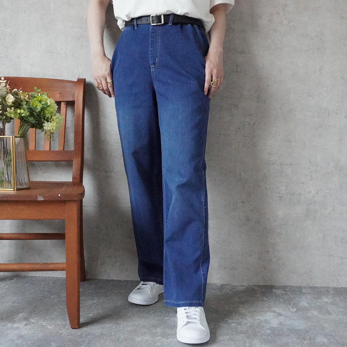 アイスメッシュイージーデニムパンツ
