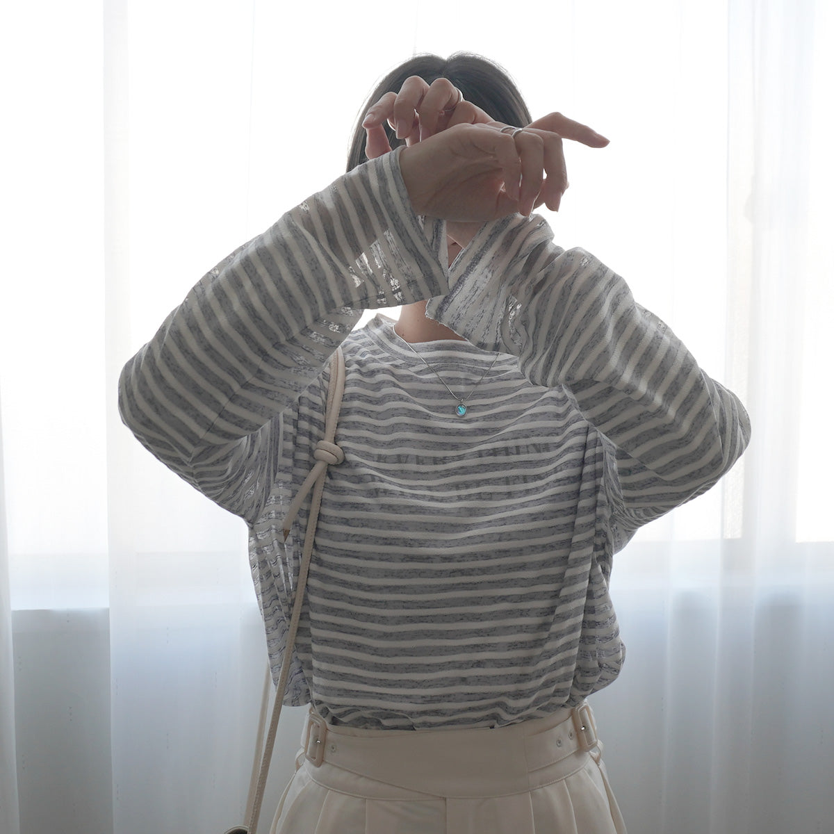 シアーボーダープルオーバー